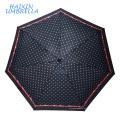 Empresas de manufatura chinesas Mini Sombrillas Pontos e corações Custom Print 5 Folding Umbrella Pocket Size